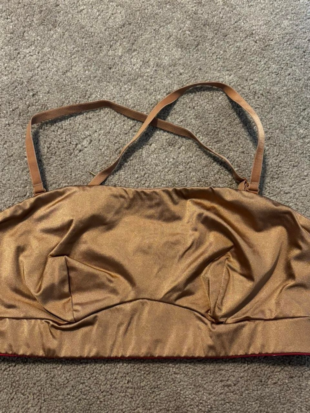 Gold sports bra